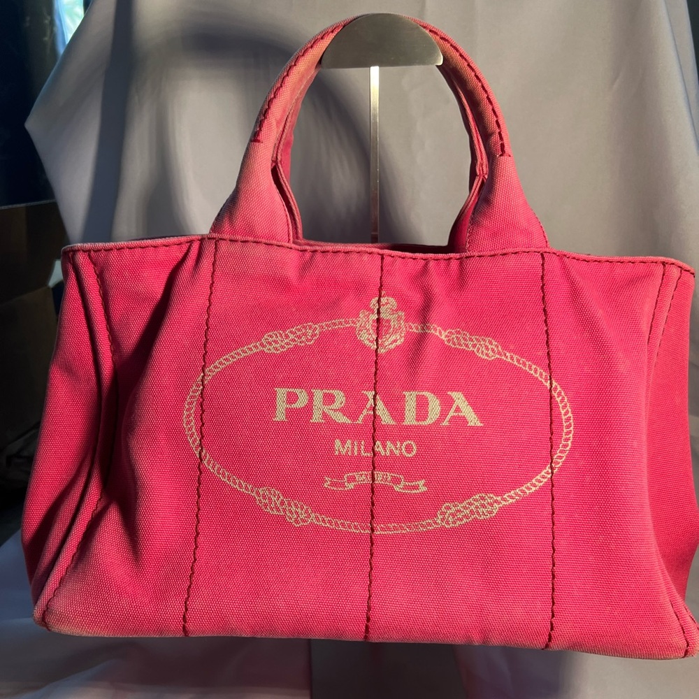 Prada Canapa Large pink tote